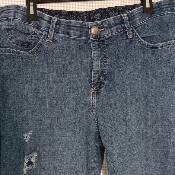 Lee Riders Factory Distressed Bootcut Jeans Plus Size 16W/18 *See Description* - Picture 4 of 11